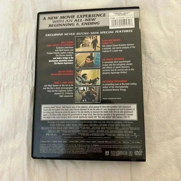 The Bourne Identity DVD Matt Samon - Picture 2 of 5